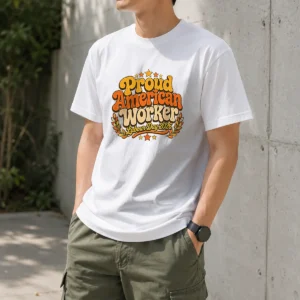Happy Premium Proud American Worker Labour Day 2026 Groovy Retro