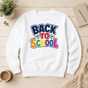 Hot Nice Retro Distressed Back To School Typography Sweater