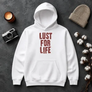 Nice Top Lust For Life Distressed Iggy Pop Music Hoodie