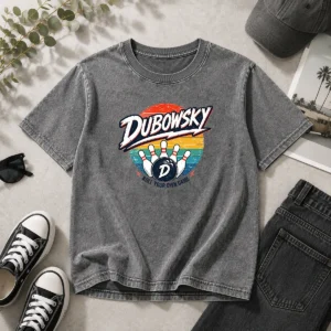 Awesome Dubowsky Retro Bowling Roll Your Own Game Vintage Washed T-Shirt