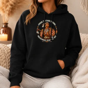 Official Good Indigenous Peoples Day Pride Warrior Vector (2) Hoodie