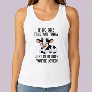 Funny Official Cow If No One Told You Today Just Remember You'Re Loved Tank Top