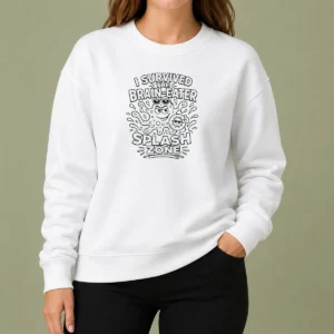 Nice Top Brain Eater Splash Zone Line Art Sweater