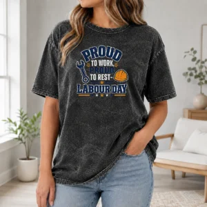 Hot Good Labour Day Pride Typography For Workers Washed T-Shirt