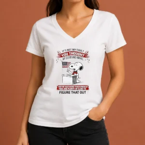 Good Funny Snoopy It'S Not My Fault You Thought My Sister Was Normal V-Neck Shirt