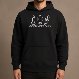 Nice Vibes Only Adult Vibrator Novelty Wellness Hoodie