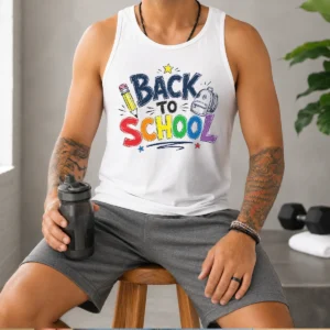 Pretty Colorful Bubble Letters Back To School Rainbow Tank Top