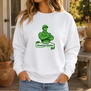 Premium Proud American Worker Labour Day Line Art Sweater