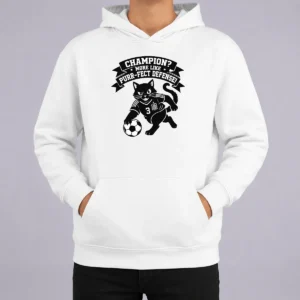 Good Nice Spanish Soccer Cat Meme Silhouette Hoodie