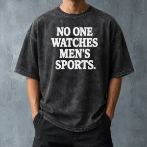 Nice Awesome No One Watches Men'S Sports Satire Ironic Washed T-Shirt