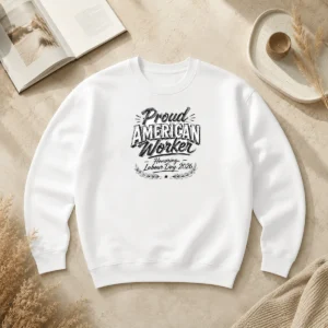 Good Nice Labour Day Proud American Worker Sketch Sweater