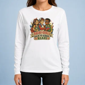 Awesome Good Back To School Squad Goals Retro Distressed Long Sleeve Shirt