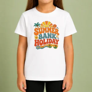 Happy Pretty Retro 70s Summer Bank Holiday Flower Power Kids T-Shirt