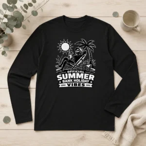 Hot Pretty Summer Bank Holiday Vibes Silhouette Long Sleeve Shirt