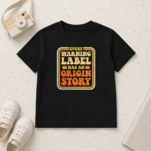 Awesome Hot Every Warning Label Has An Origin Story Retro Kids T-Shirt