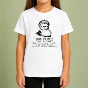 Awesome Top John Brown Born To Raid South Is A Fuck 1859 Kids T-Shirt