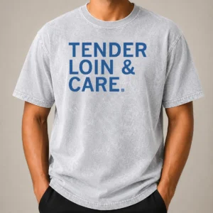 Funny Premium Tender Loin & Care Washed T-Shirt