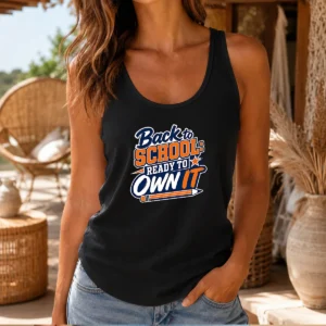 Original Back To School Ready To Own It Typography Tank Top