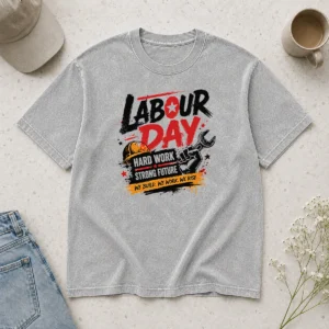 Nice Top Pretty Grunge Labour Day Hard Work Strong Future Fist Washed T-Shirt