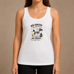 Good Top Snoopy New Semester New Adventures Big Dreams Bright Future Tank Top