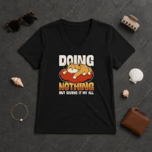 Funny Nice Giving It My All V-Neck Shirt