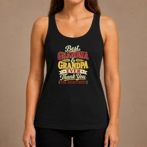 Original Grandparents Day Best Grandma Grandpa Typography Tank Top