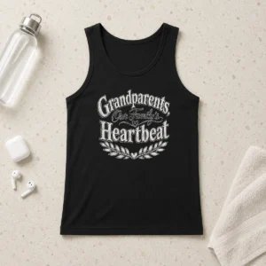 Hot Pretty Grandparents Day Heartfelt Family Sketch Tank Top