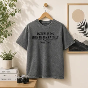 Official Double D'S Run In My Family Dead Dads Sarcastic Washed T-Shirt