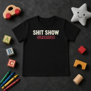 Awesome Shit Show Supervisor Geek Kids T-Shirt