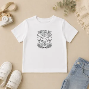 Good Awesome Labour Day Unity Line Art Shirt For Proud Workers Kids T-Shirt