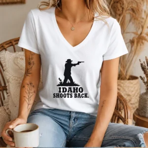 Awesome Jordan Salinas Idaho Shoots Back V-Neck Shirt