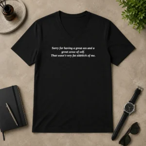 Hot Official Sorry For Having A Great Ass And A Great Sense Of Self V-Neck Shirt