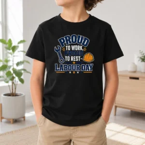 Hot Good Labour Day Pride Typography For Workers Kids T-Shirt