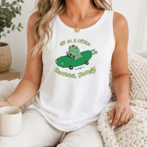 Hot Top Off On A Little Emotional Journey Frog In A Pickle Car Tank Top