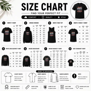 Size chart for Nice Awesome Labour Day 2026 Proud American Worker Vintage with measurements in inches and cm to help choose the right fit