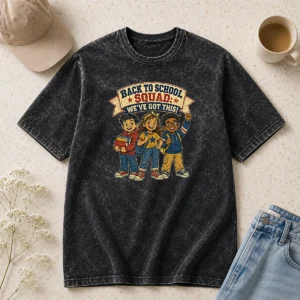 Good Original Back To School Squad Retro Distressed Washed T-Shirt