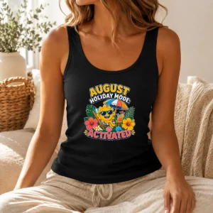 Pretty Nice August Holiday Vector With Summer Vibes Tank Top