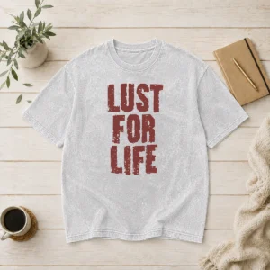 Good Nice Lust For Life Distressed Iggy Pop Music Washed T-Shirt
