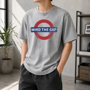 Nice Mind The Gap London Underground Sign Tube Washed T-Shirt