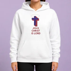 Hot Pretty Jesus Christ Is Lord Cross Christian Religious Hoodie