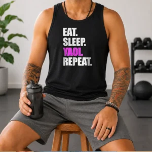 Funny Eat Sleep Yaoi Repeat Anime Manga Otaku Tank Top