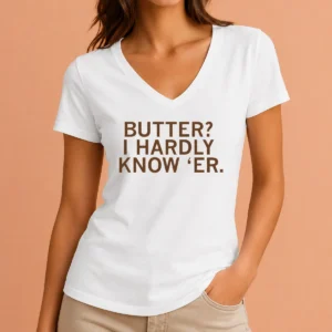 Hot Pretty Butter I Hardly Know 'Er V-Neck Shirt