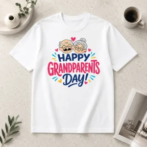 Nice Original Happy Grandparents Day Cute Couple Hearts Typography