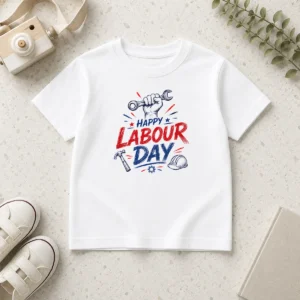 Hot Happy Labour Day Sketch Hand Wrench Hammer Tools Kids T-Shirt