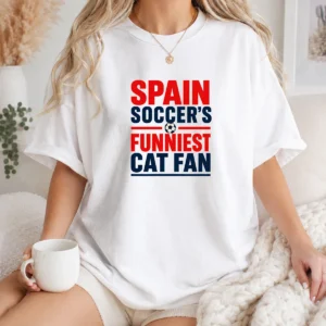 Top Spain Soccer Cat Meme Funny Minimalist Shirt