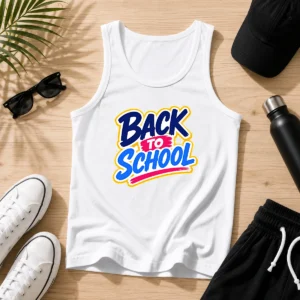 Official Vibrant Back To School Apple Pencil Sunburst Tank Top