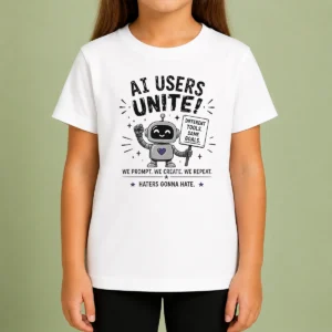 Hot Funny AI Users Unite We We Create We Repeat Kids T-Shirt