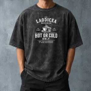 Top Pretty The Laodicea Brewing Co Hot Or Cold Only Revelation 3 14 22 Washed T-Shirt