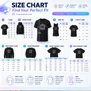 Size chart for Official Good American Labour Day Proud Worker Graffiti with measurements in inches and cm to help choose the right fit