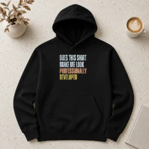 Good Official Does This Shirt Make Me Look Professionally Developed Hoodie